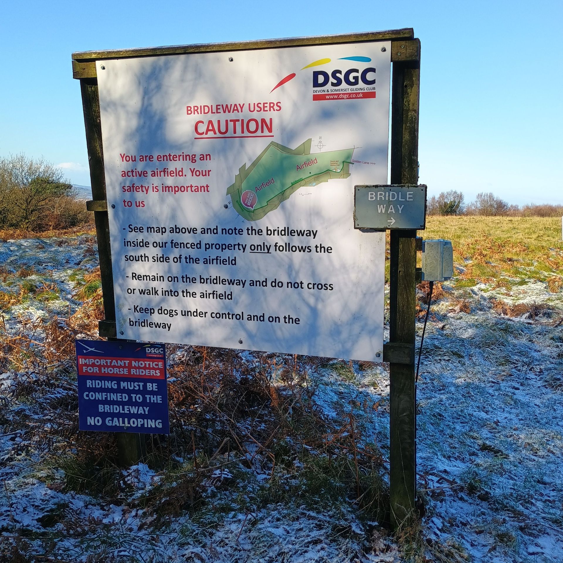 Warning sign for airfield